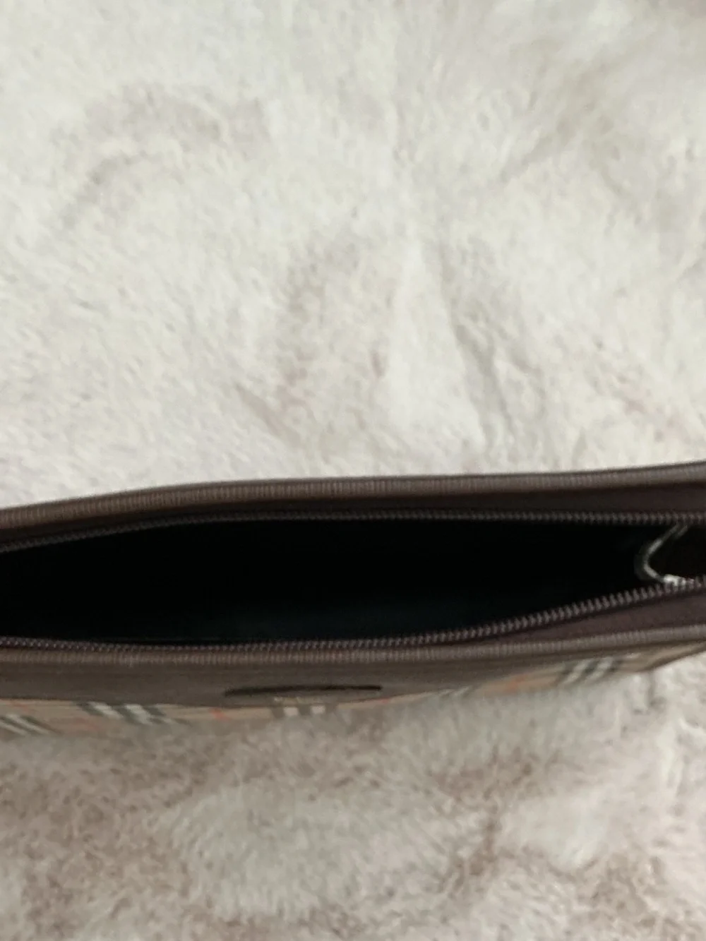 Burberrys Vintage Clutch with Crossbody Chain Authentic